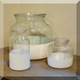 D21. Glass jars. 